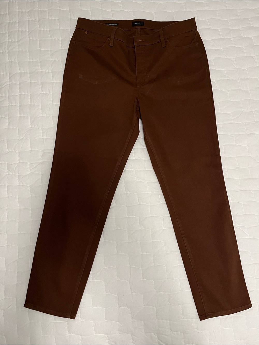 Talbots Straight Leg Jeans in Rich Brown